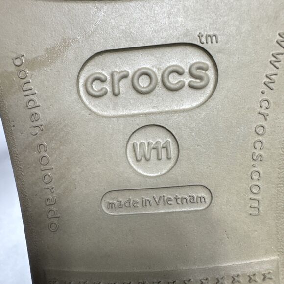 Crocs Patricia Tan Relaxed Wedge Sandals 10386 Women Size 11. - Picture 7 of 7